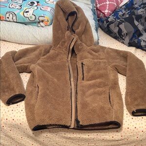 Uniqlo Kids Tan Fleece Jacket